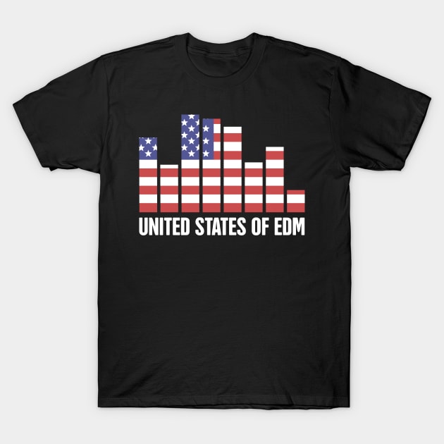 Patriotic USA Flag – United States of EDM T-Shirt by MeatMan